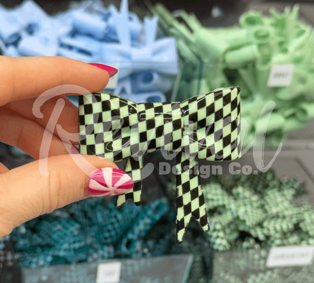 Green Day - Silicone Bow Focal/Straw Topper