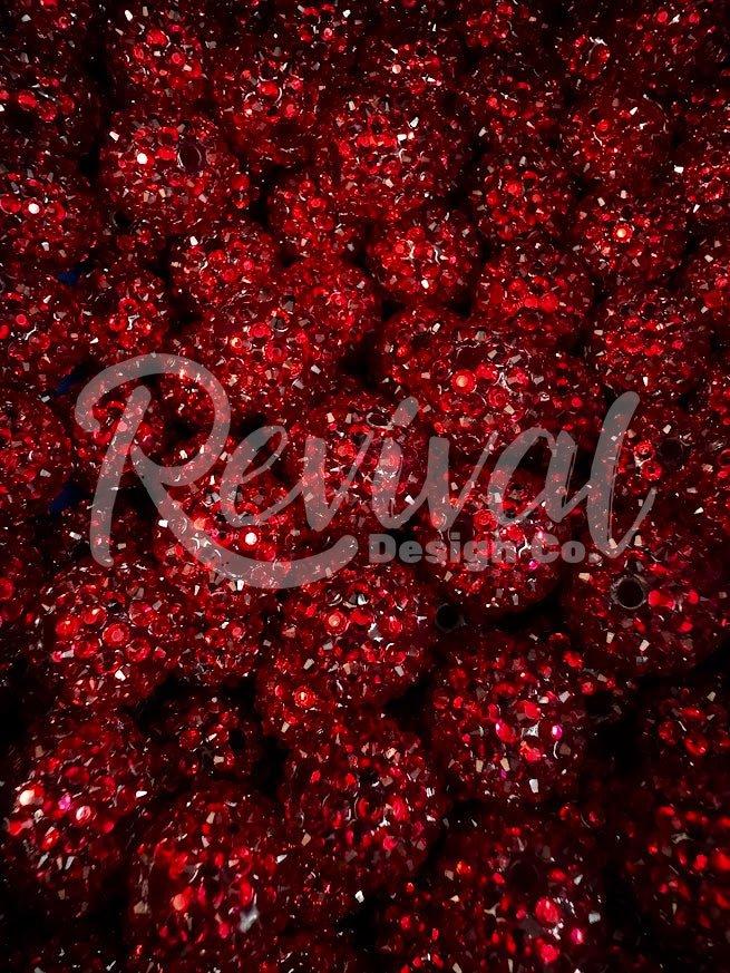 20mm Rhinestone - Red