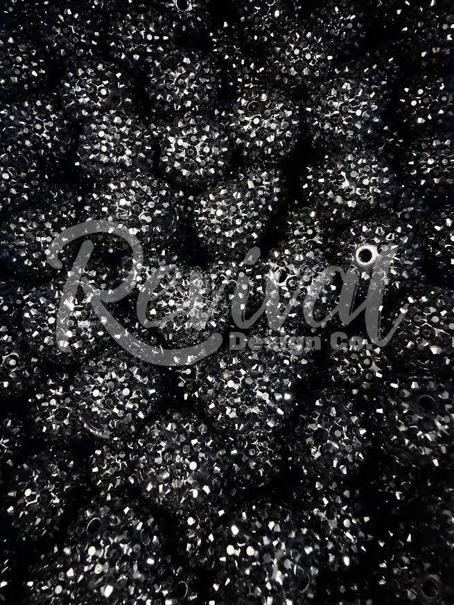 20mm Rhinestone - Jet Black