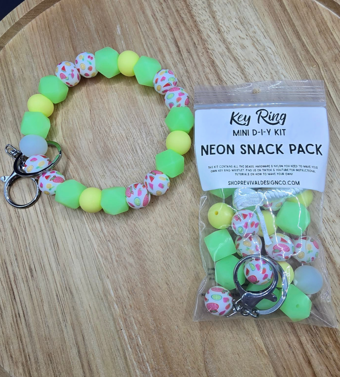 Mini DIY Wristlet Kit - Neon Snack Pack