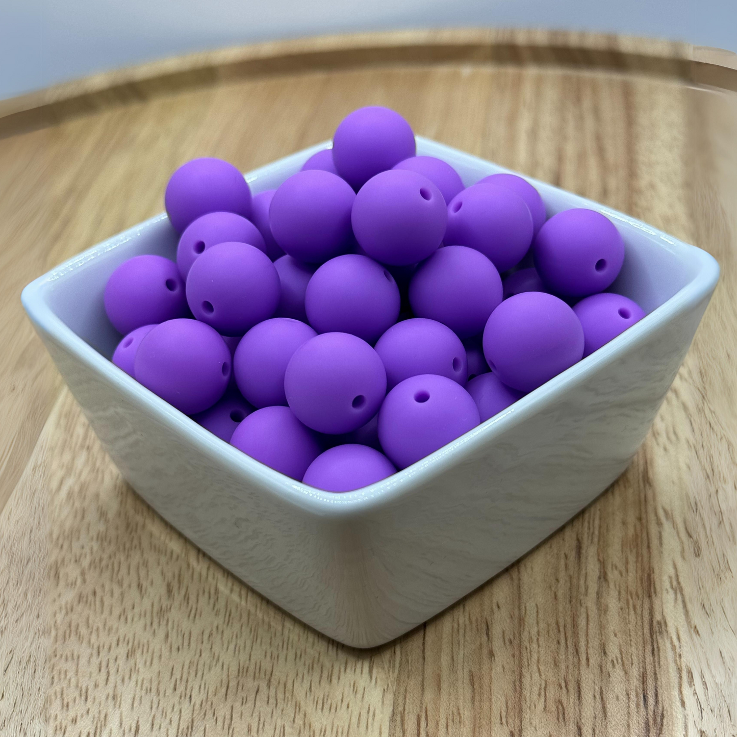 15mm Solid Color Silicone Bead - Petunia