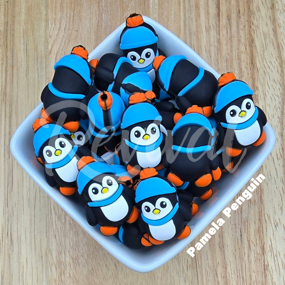 Pamela Penguin - Silicone Focal Bead