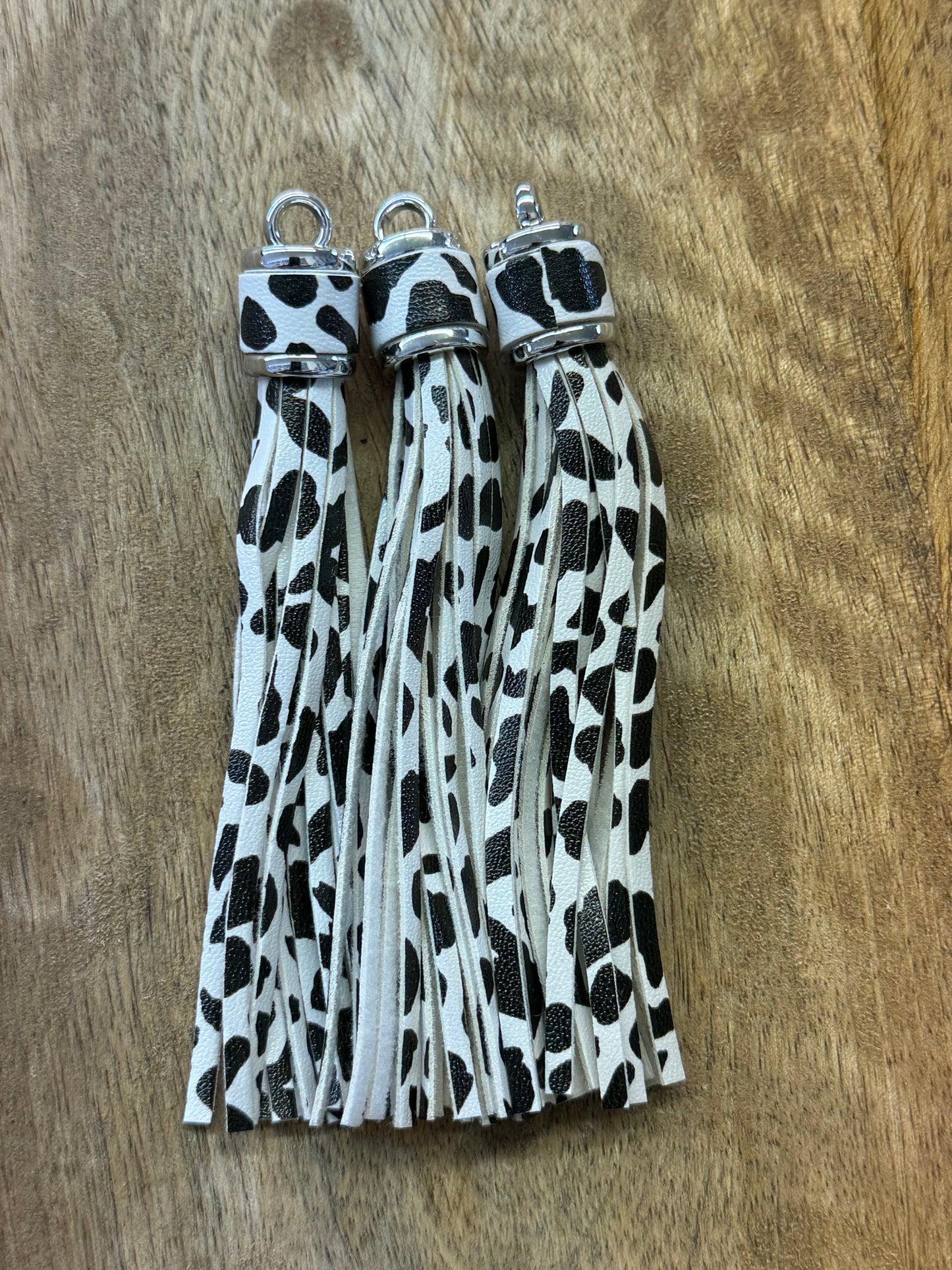 Large Cow Print Tassel - 4"