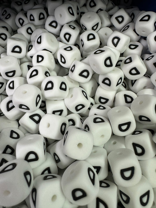 "D" - Silicone Letter Bead