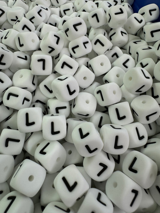 "L" - Silicone Letter Bead