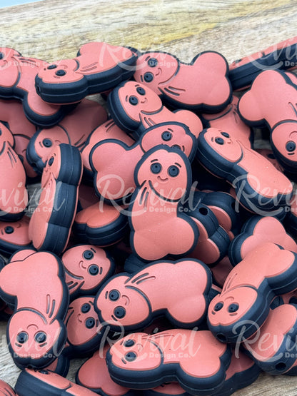 Wieners - Silicone Focal Bead
