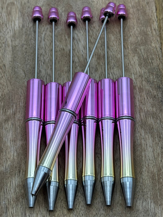 Pink/Gold Ombre - Beadable Pen Base