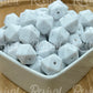 Speckled White - 14mm Silicone Hexagon