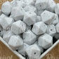 Speckled White - 14mm Silicone Hexagon