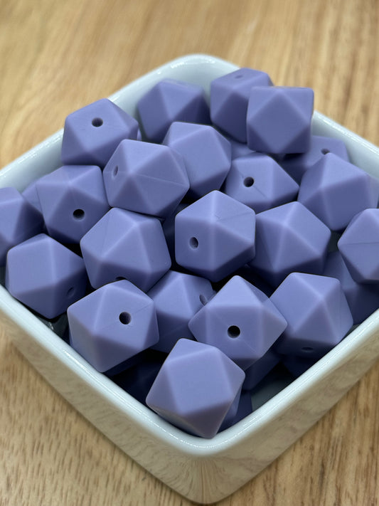 Dusty Purple - 14mm Silicone Hexagon