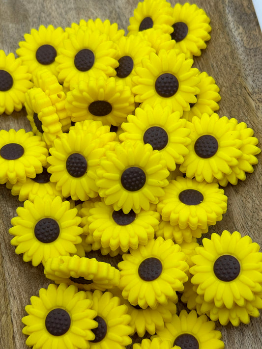 Sunflower - Silicone Focal Bead