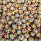 15mm Patterned Silicone Bead - Fall Checker