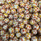 15mm Patterned Silicone Bead - Fall Checker