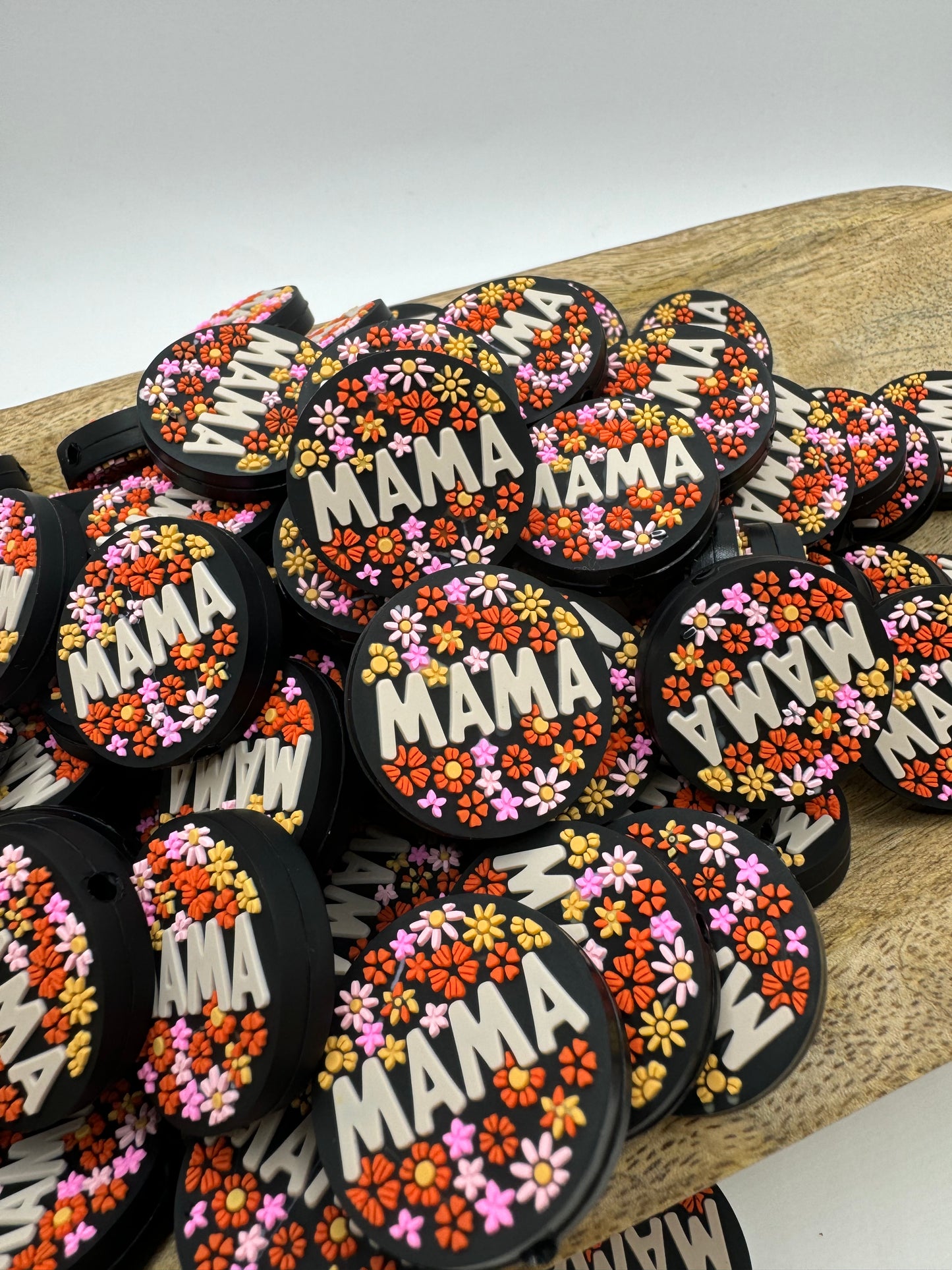 Floral Mama - Silicone Focal Bead