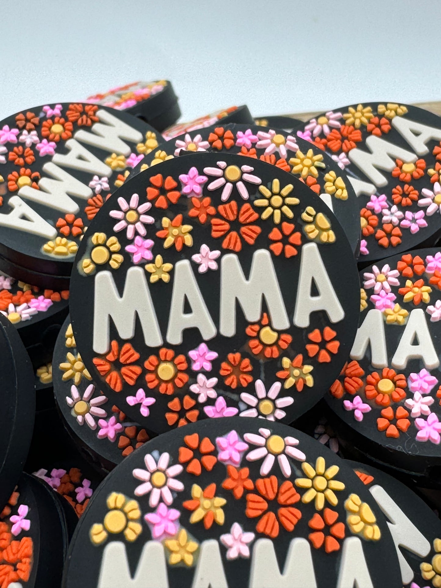 Floral Mama - Silicone Focal Bead