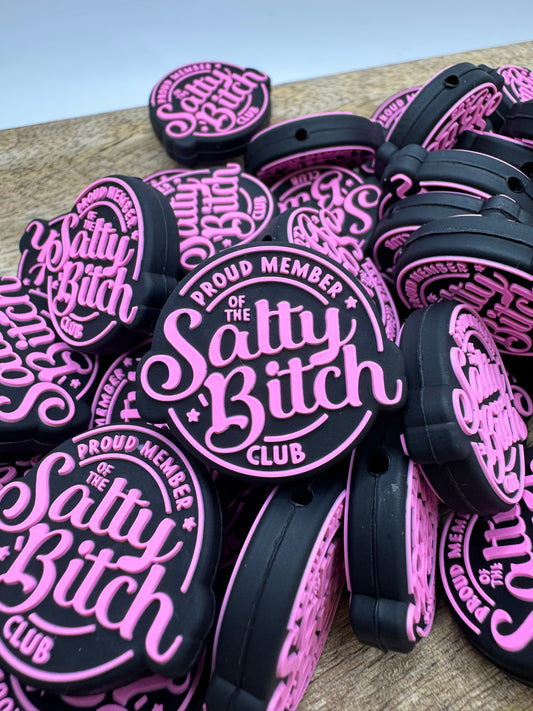 Salty Bitch Club (Pink) - Silicone Focal Bead