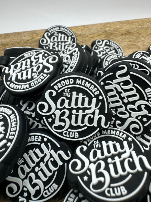 Salty Bitch Club (Black) - Silicone Focal Bead