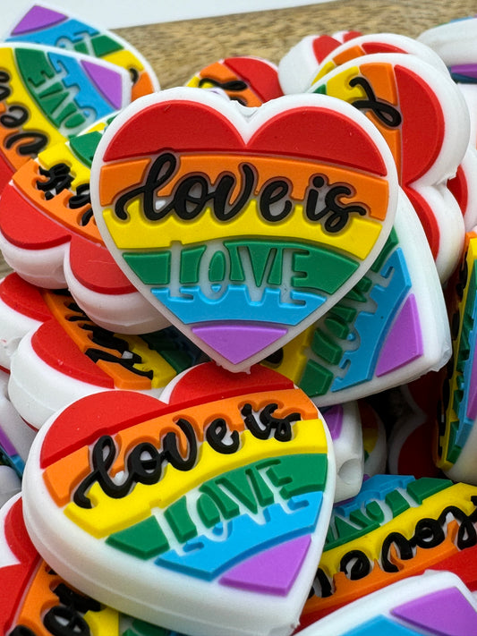 Love is Love - Silicone Focal Bead