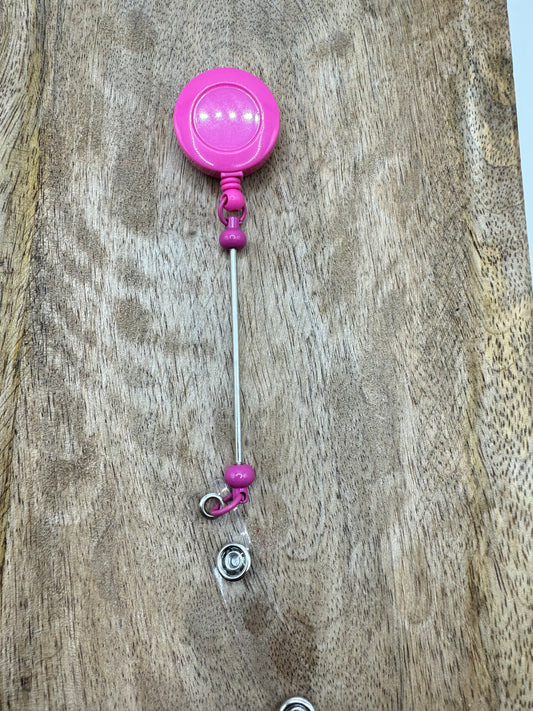 Magenta - Beadable Bar Badge Reel