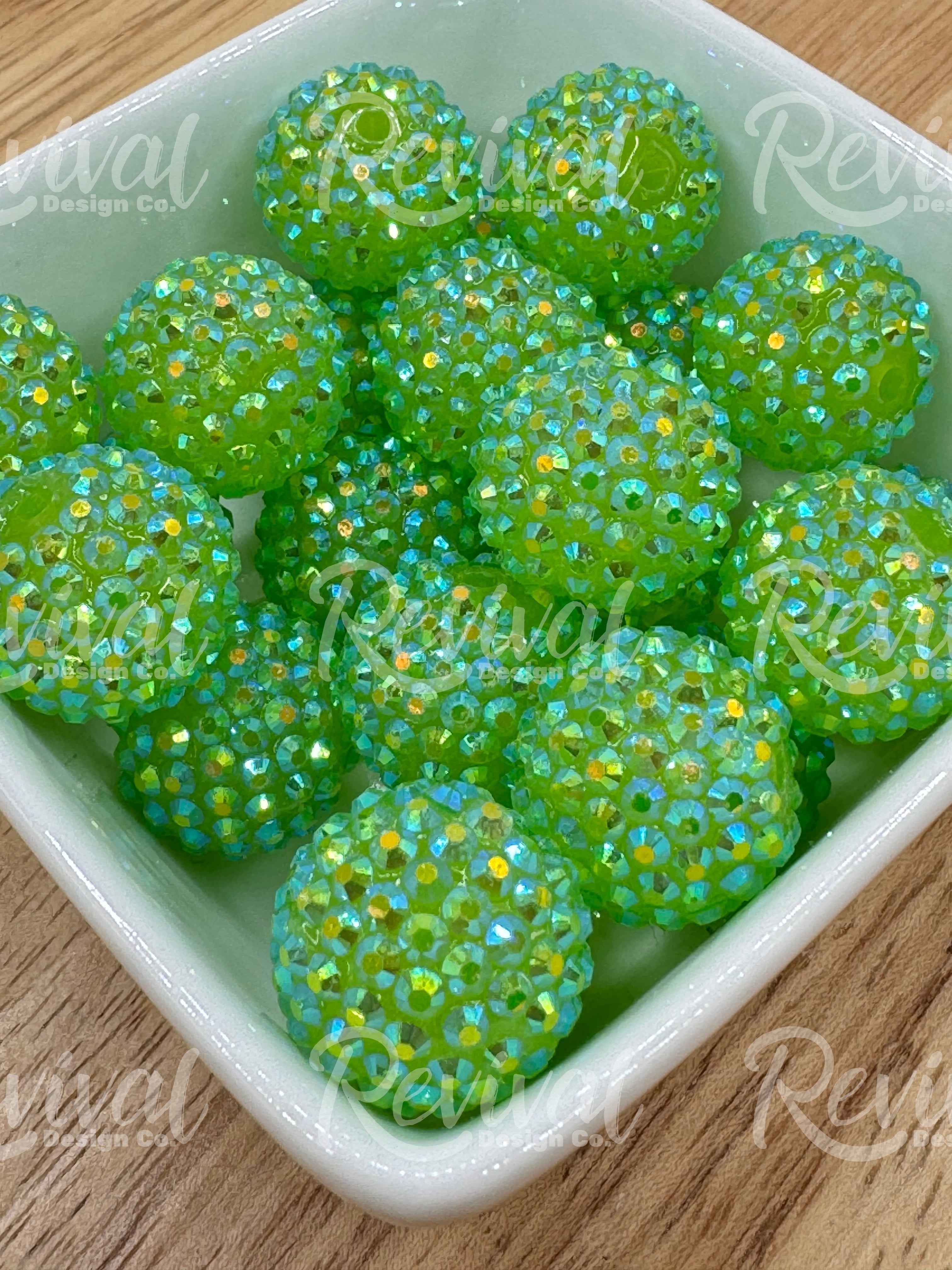 Apple Rhinestone 20mm Rhinestone - Green Apple – Revival Design Co.