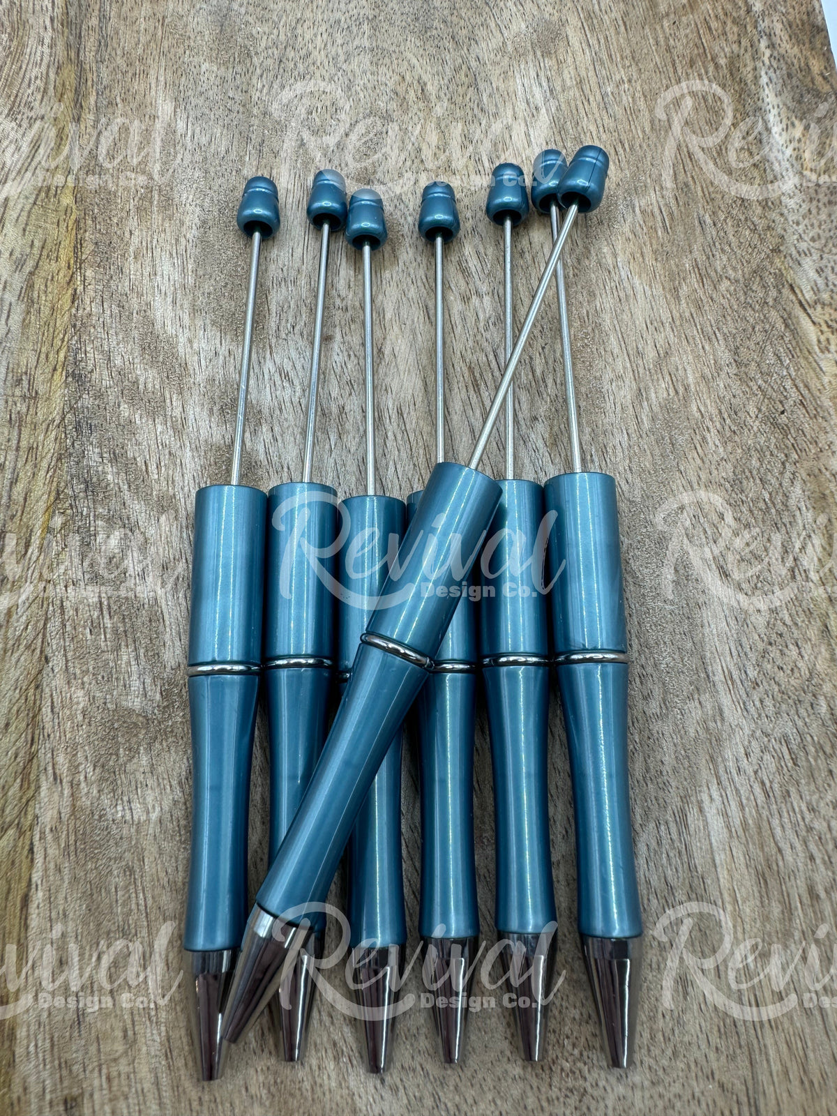 Steel Blue - Beadable Pen Base – Revival Design Co.