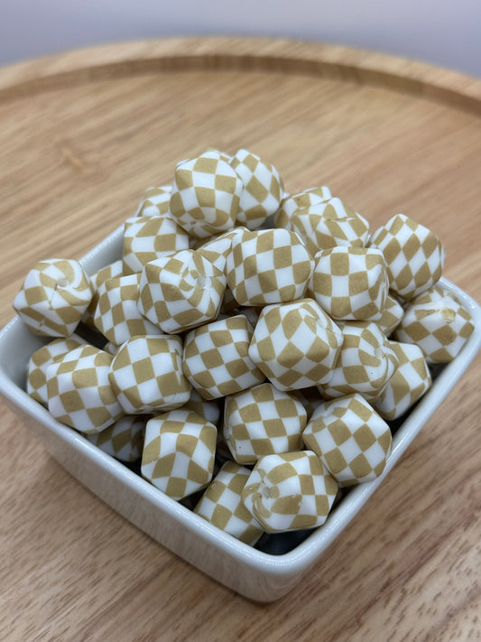 Murphy's Check - Tan - 14mm Silicone Hexagon