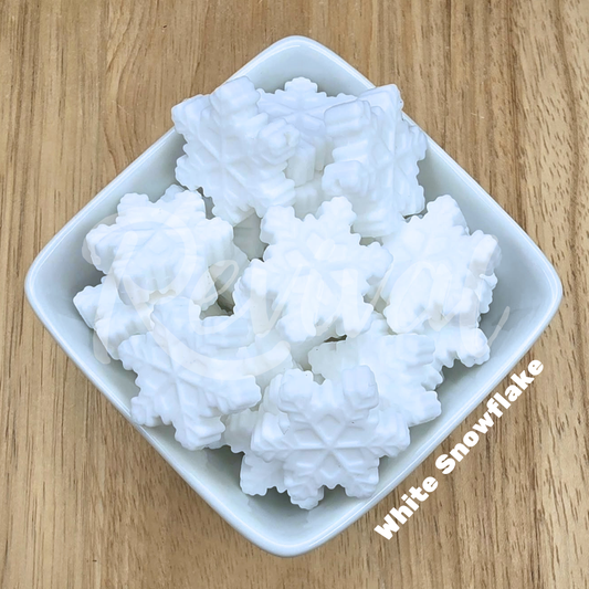 White Snowflake - Silicone Focal Bead