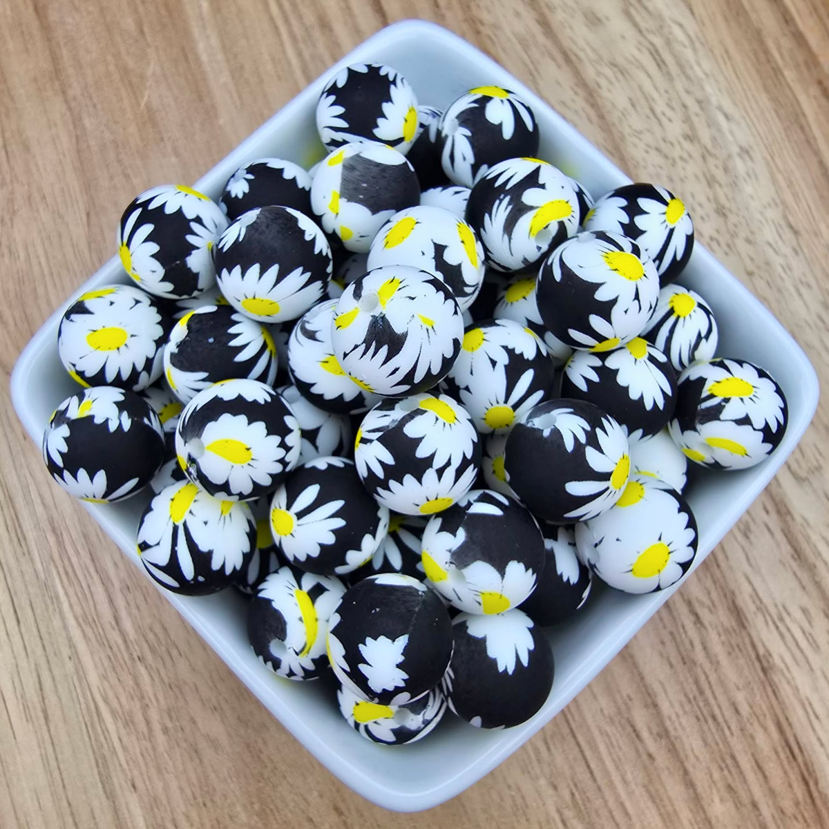 LIMITED EDITION 15mm Patterned Silicone Bead - Too Limited
