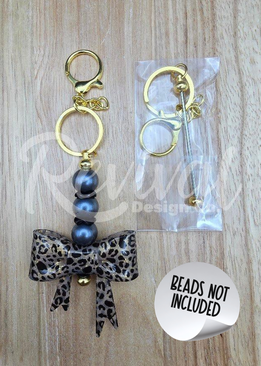Beadable Bar Keychain - Gold