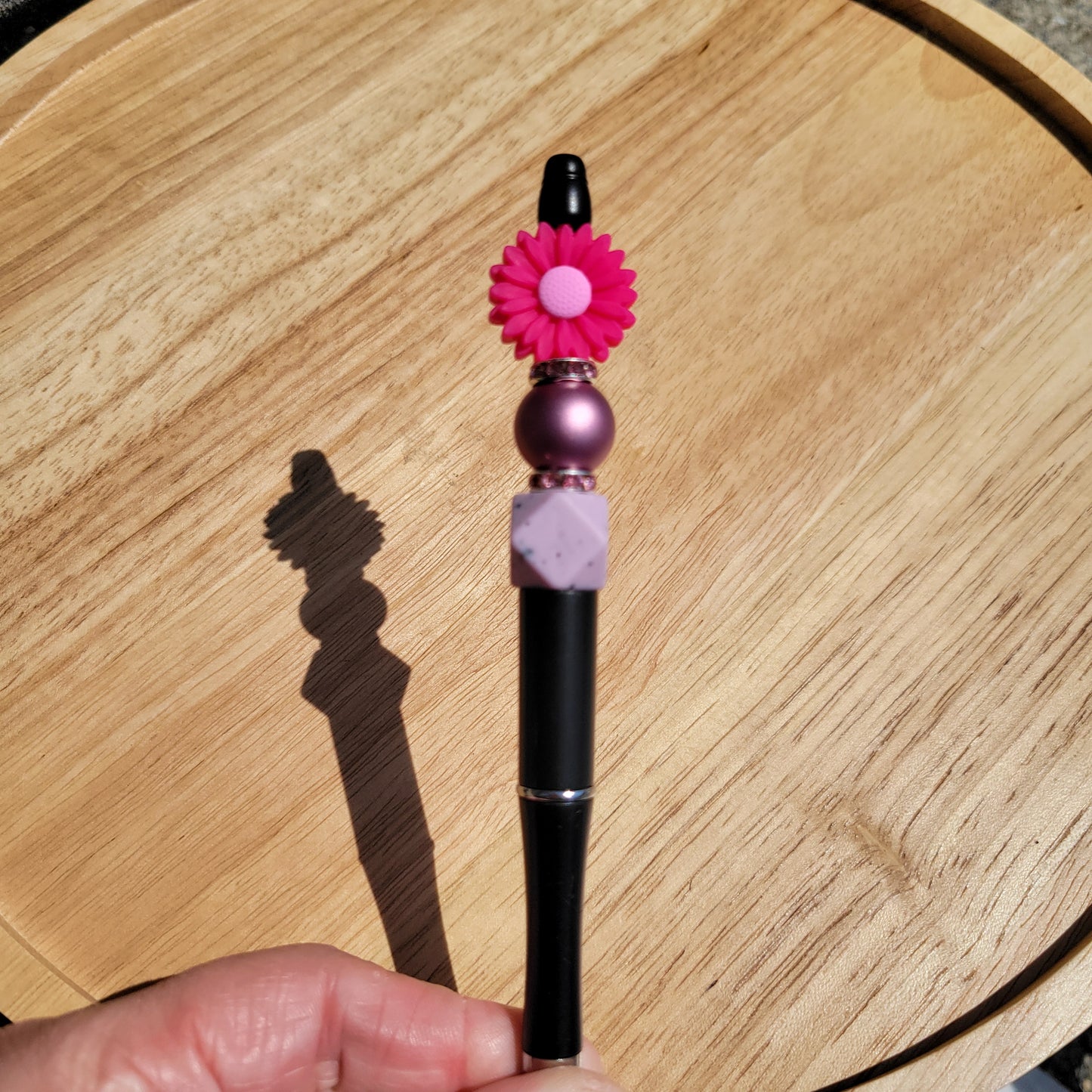 Booming Orchid-stra Silicone Beaded Pen