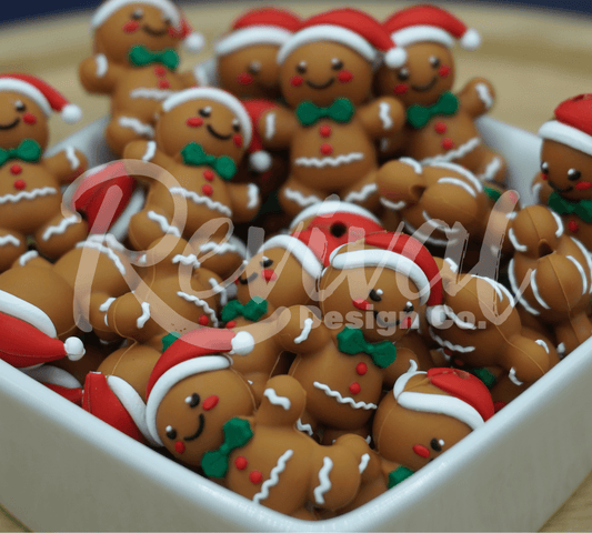 Gingie the Gingerbread Man - Silicone Focal Bead