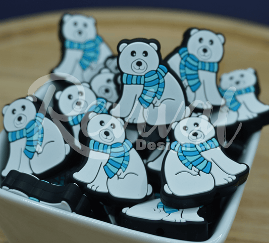 Koda the Polar Bear - Silicone Focal Bead