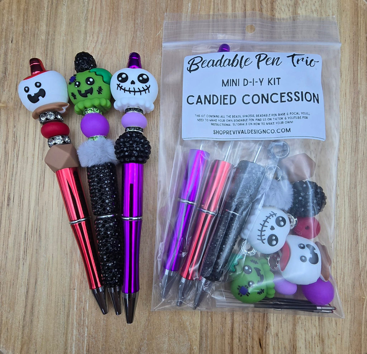 Mini Beadable Pen Trio DIY Kit - Candied Concessions