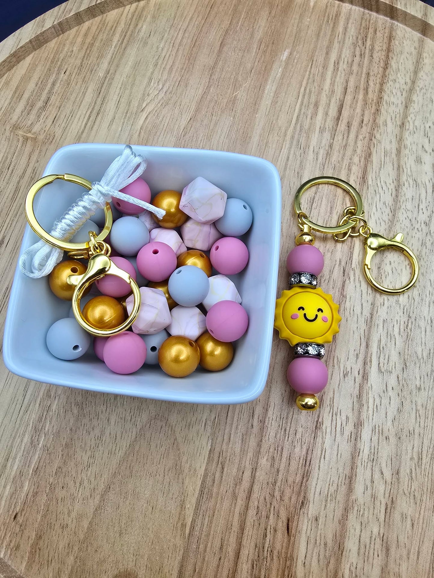 Wristlet & Bar Keychain Coordinating Kit - Sun of a Beach