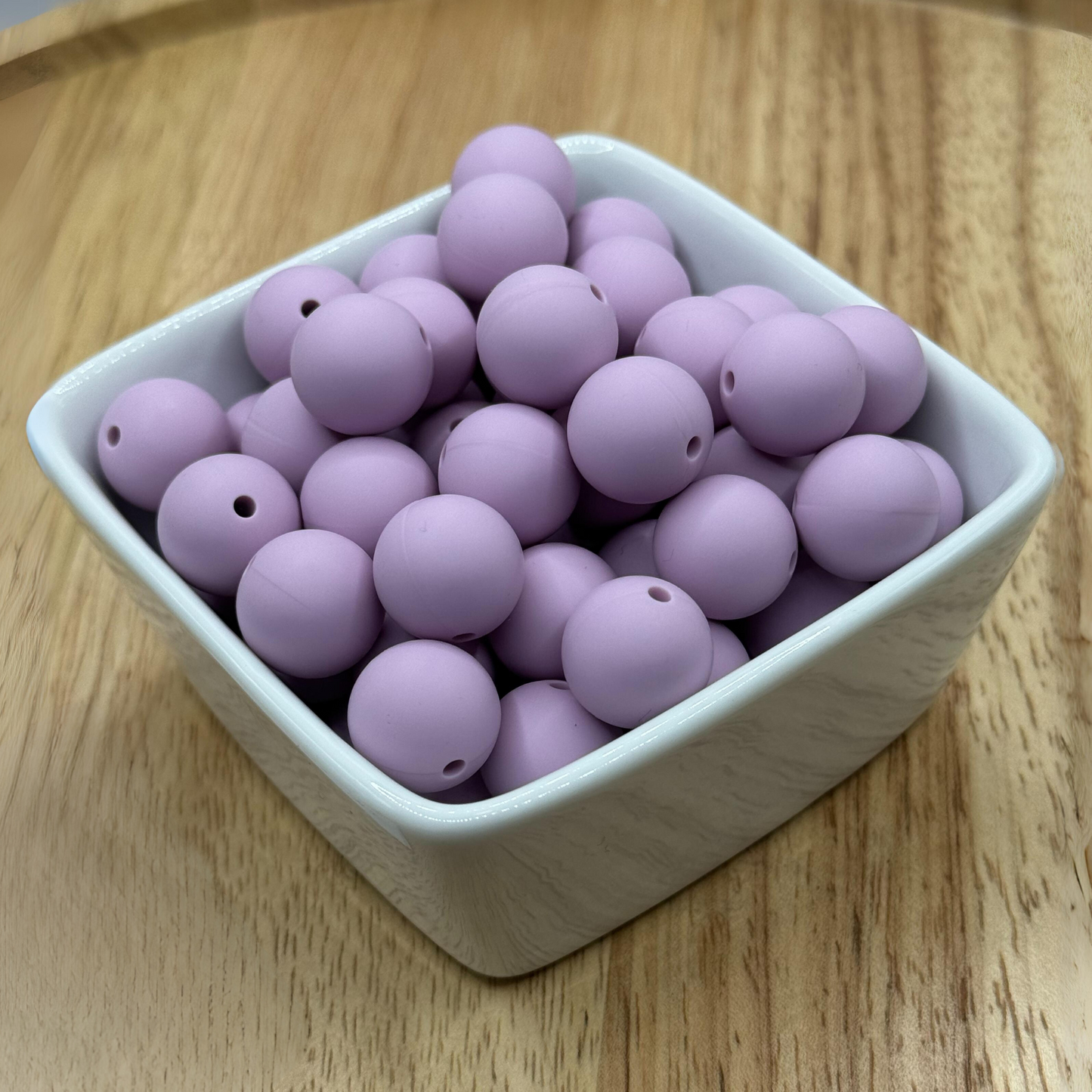 15mm Solid Color Silicone Bead - Lavender